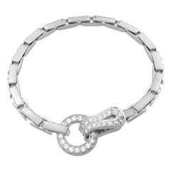 Cartier Agrafe White Gold and Diamonds Link Bracelet
