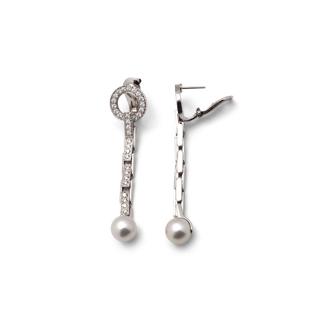 cartier pearl earrings