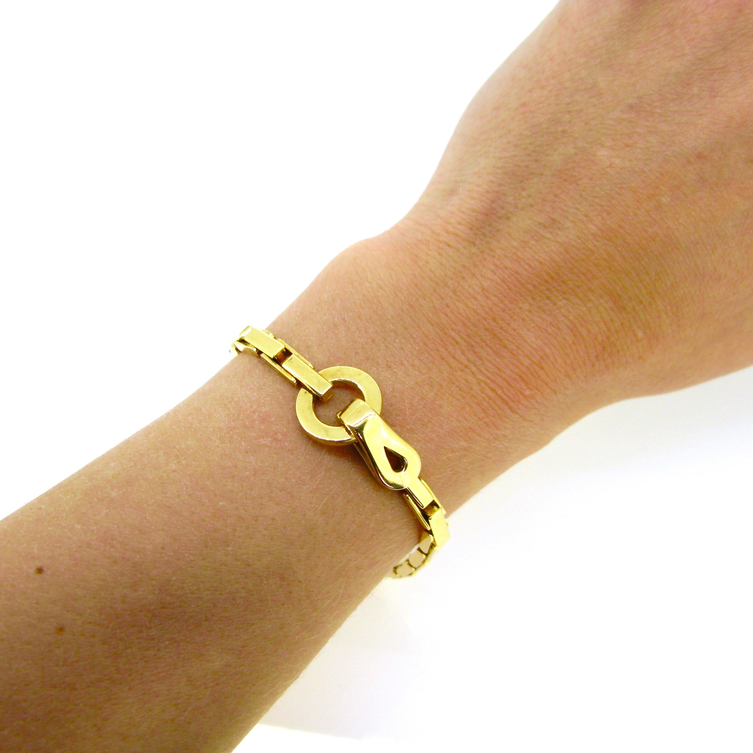 Women's or Men's Cartier Agrafe Yellow Gold Link Bracelet