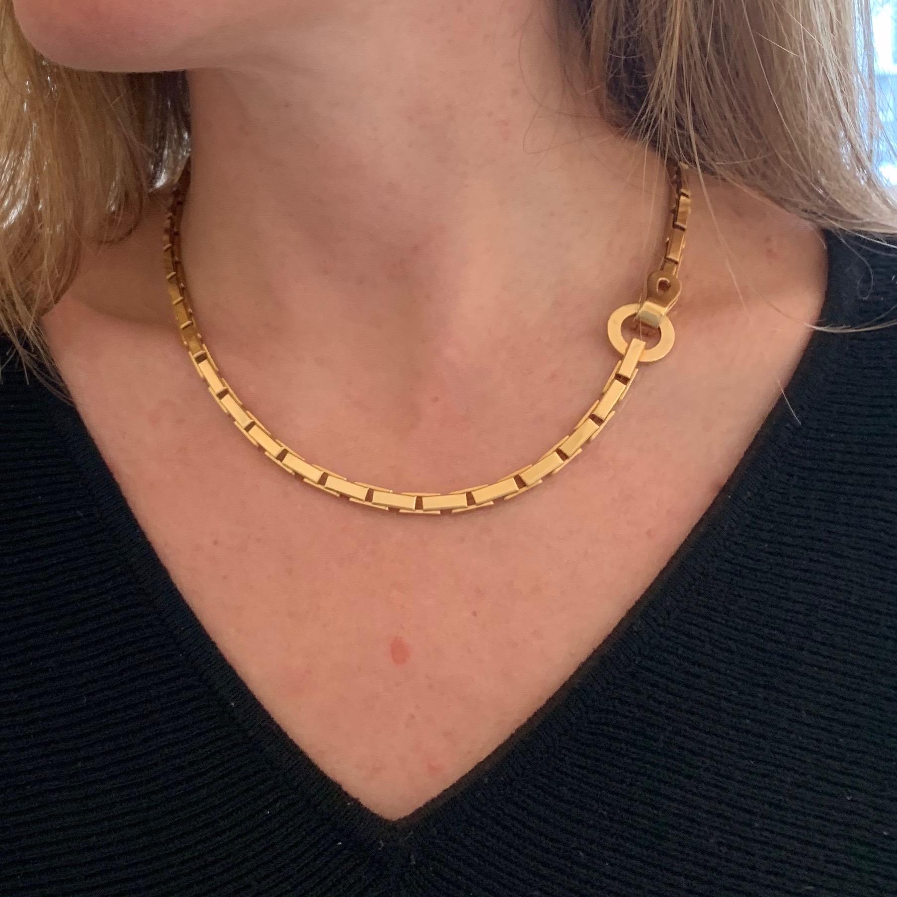 Cartier Agrafe Yellow Gold Collar Link Necklace 2