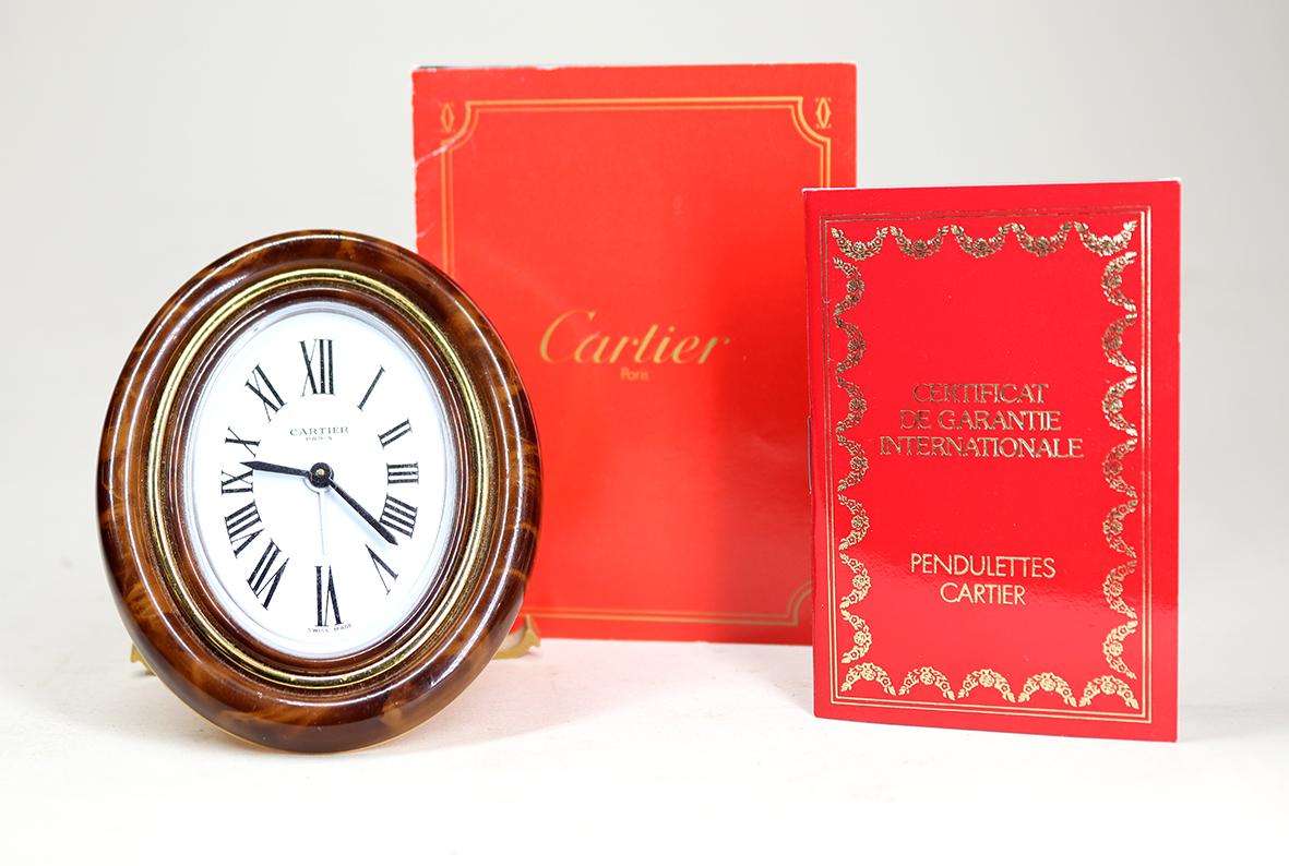 Brass Cartier Alarm Clock For Sale
