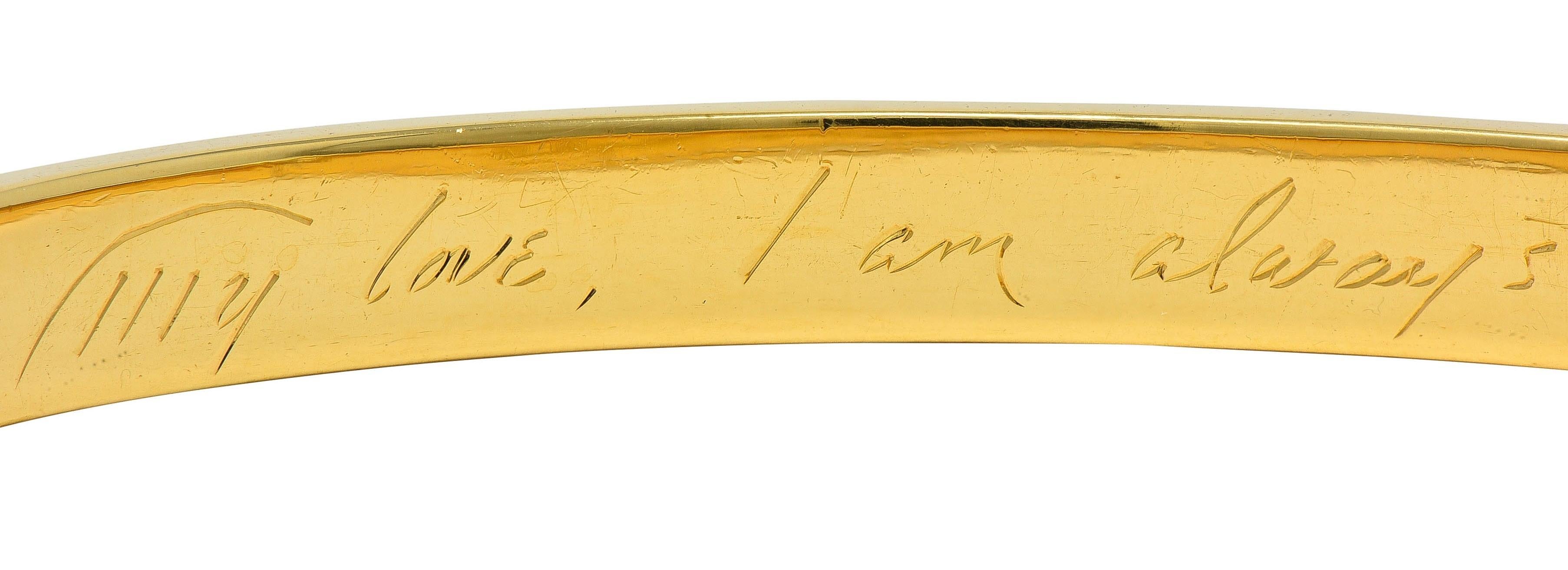 Cartier Aldo Cipullo 1970 18 Karat Yellow Gold Vintage Love Bangle Bracelet For Sale 6