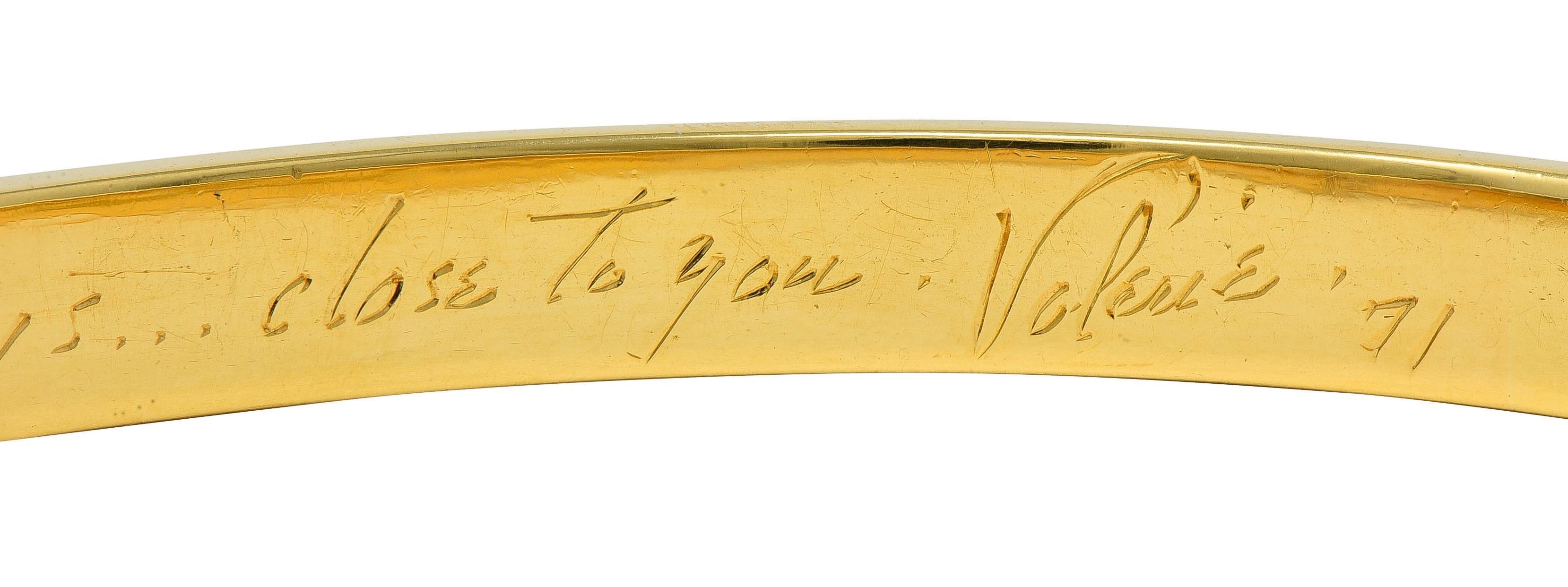 Cartier Aldo Cipullo 1970 18 Karat Yellow Gold Vintage Love Bangle Bracelet For Sale 5