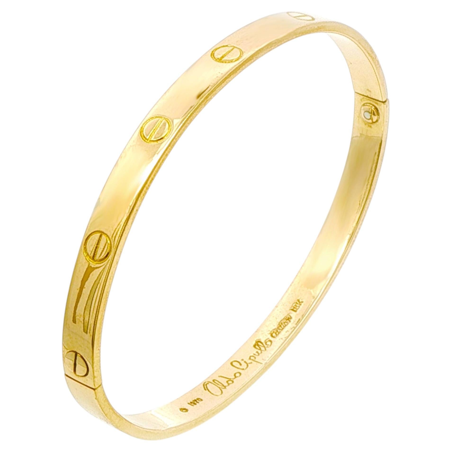 Cartier Aldo Cipullo 1970 Love Bracelet, size 20 For Sale