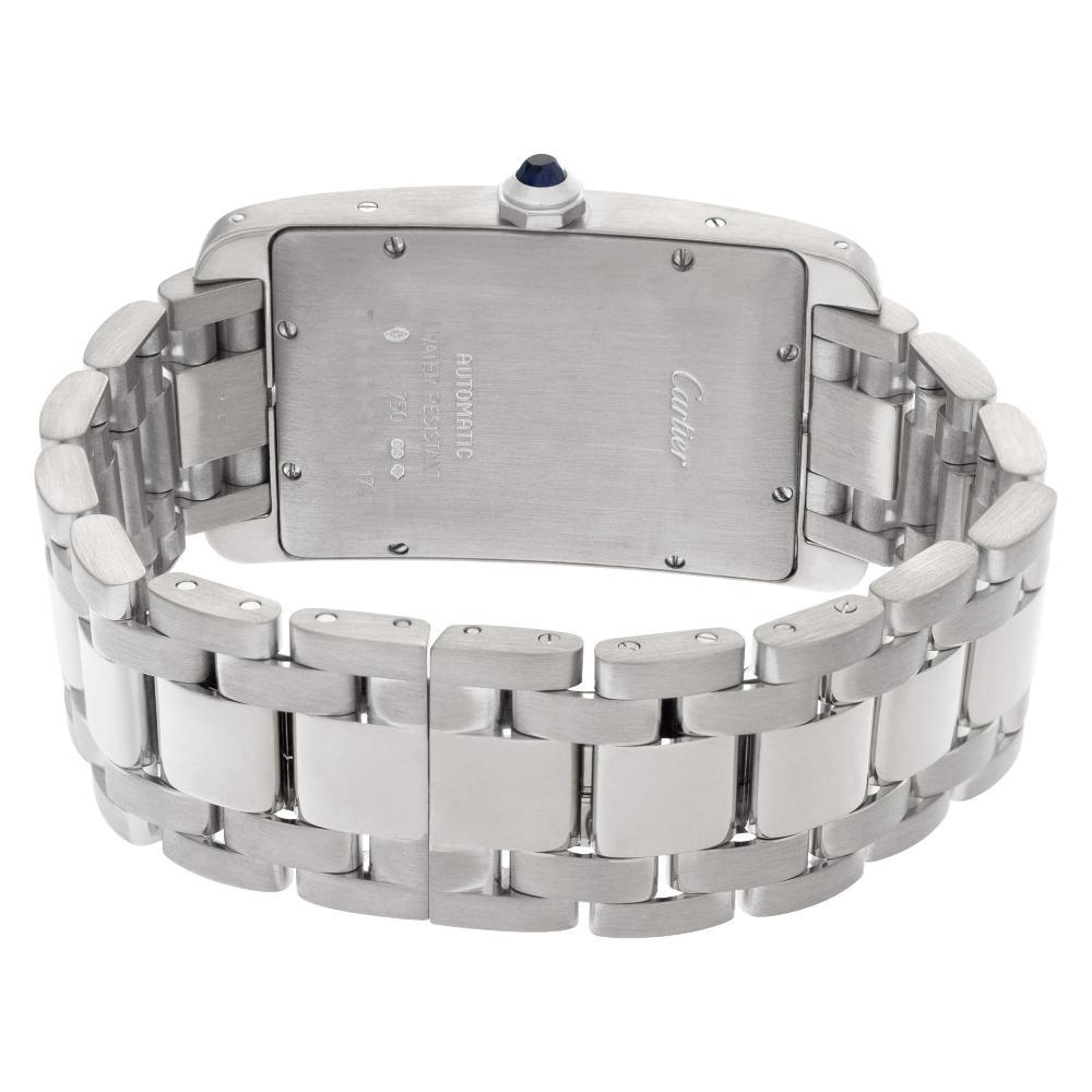 Women's or Men's Cartier Americaine Tank W2605511 White Gold w/ silver dial 26mm Automatic watch For Sale