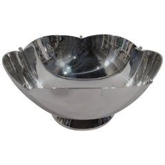 Cartier American Art Deco Sterling Silver Petal Bowl