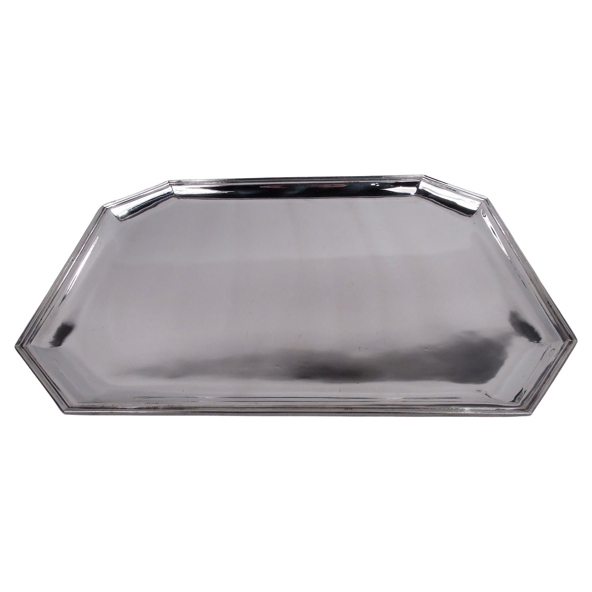 Cartier American Art Deco Sterling Silver Tray C 1925 For Sale