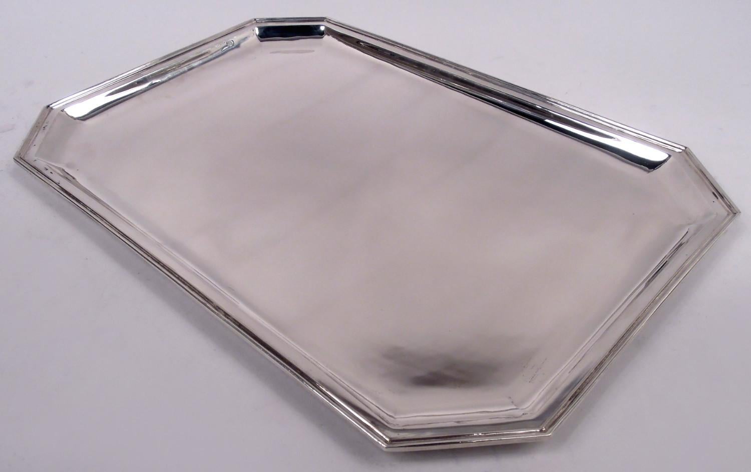 Bandeja Cartier American Art Decó de plata de ley Estadounidense en venta