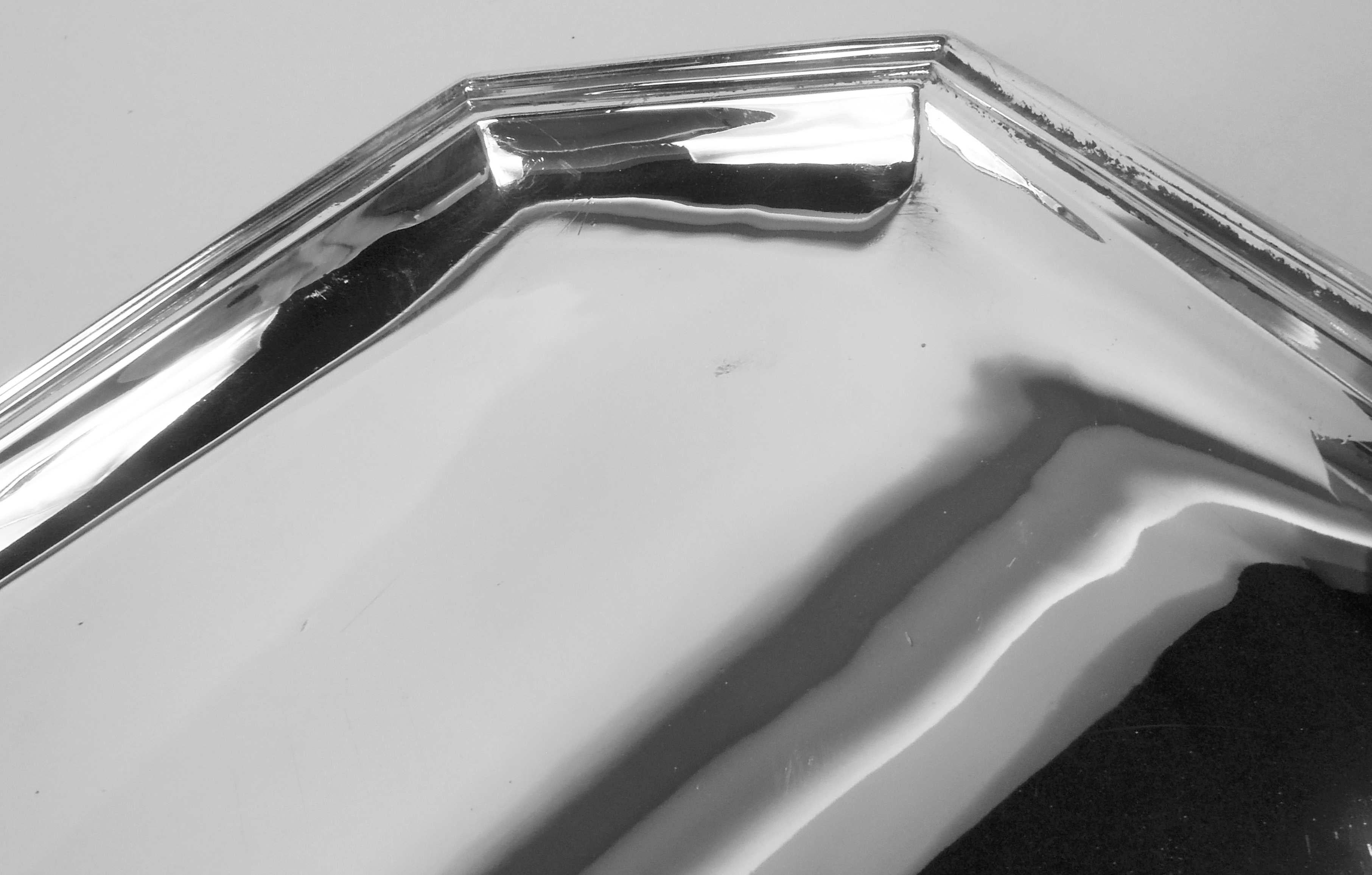Cartier American Art Deco Sterling Silver Tray   In Good Condition For Sale In New York, NY