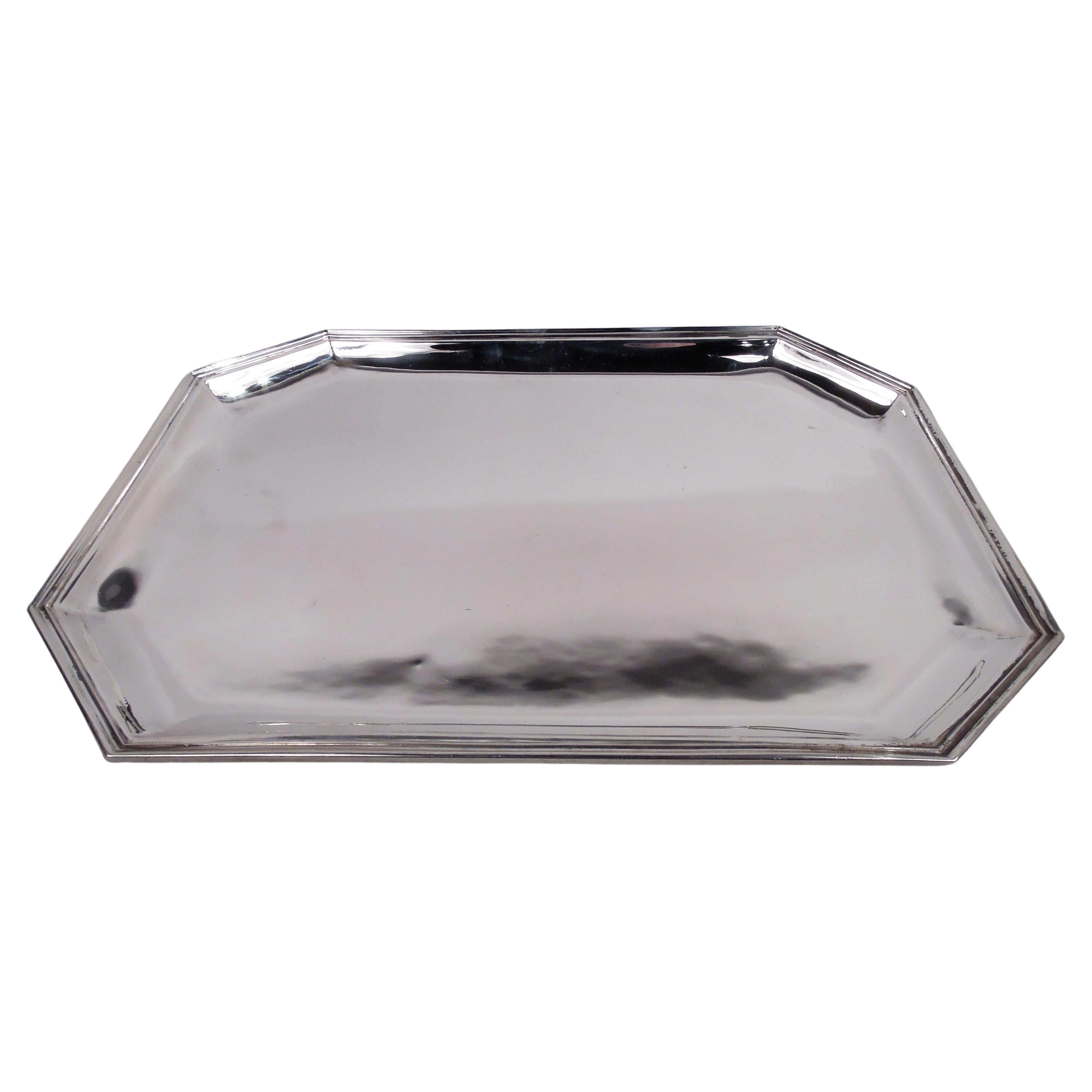 Cartier American Art Deco Sterling Silver Tray   For Sale