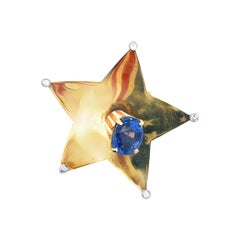 Cartier American Flag Sapphire Brooch