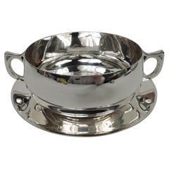 Cartier American Mid-Century Modern Sterling Silver Sauce Bowl on Stand