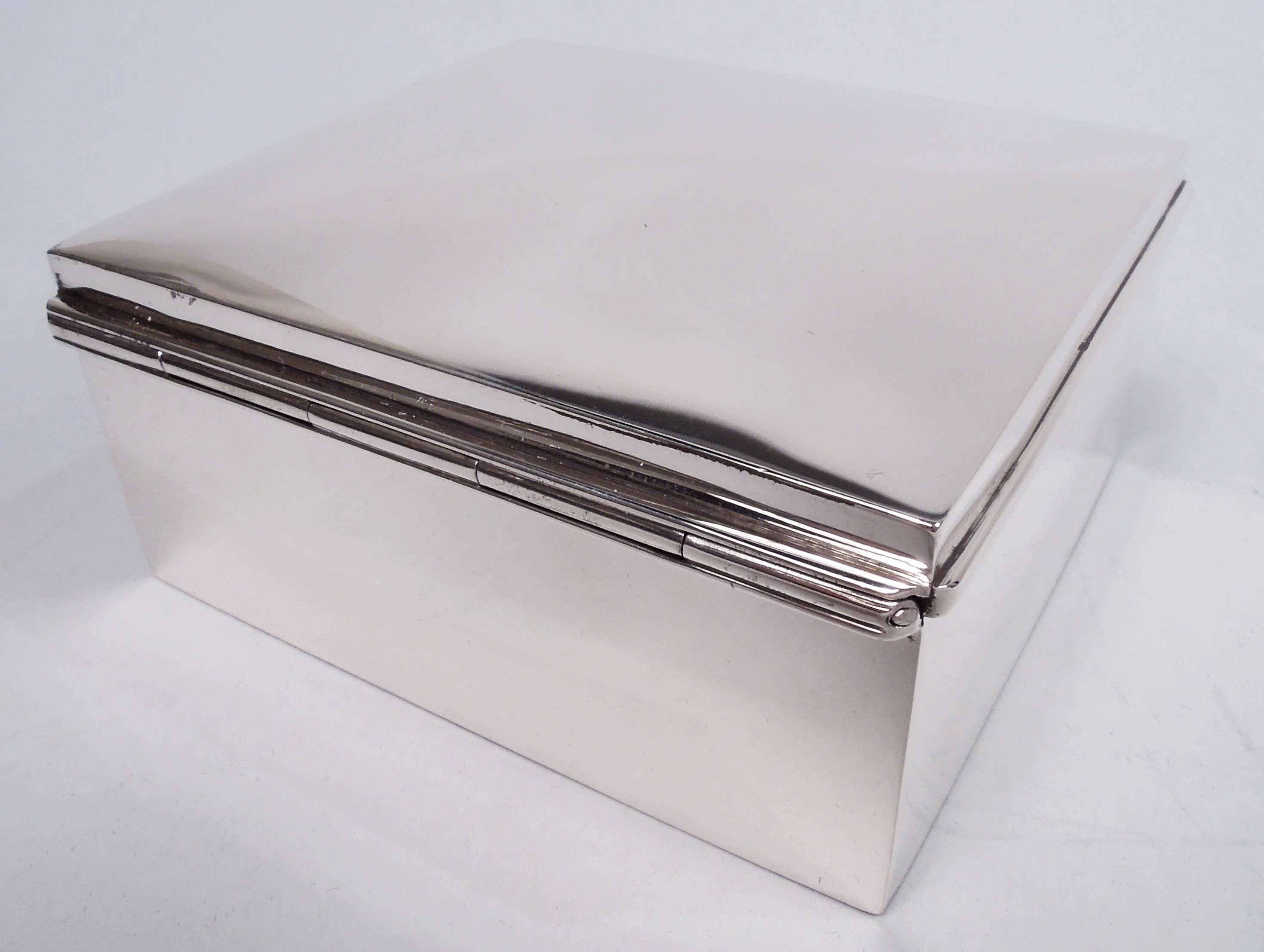 Cartier American Modern Sterling Silver Box In Good Condition For Sale In New York, NY