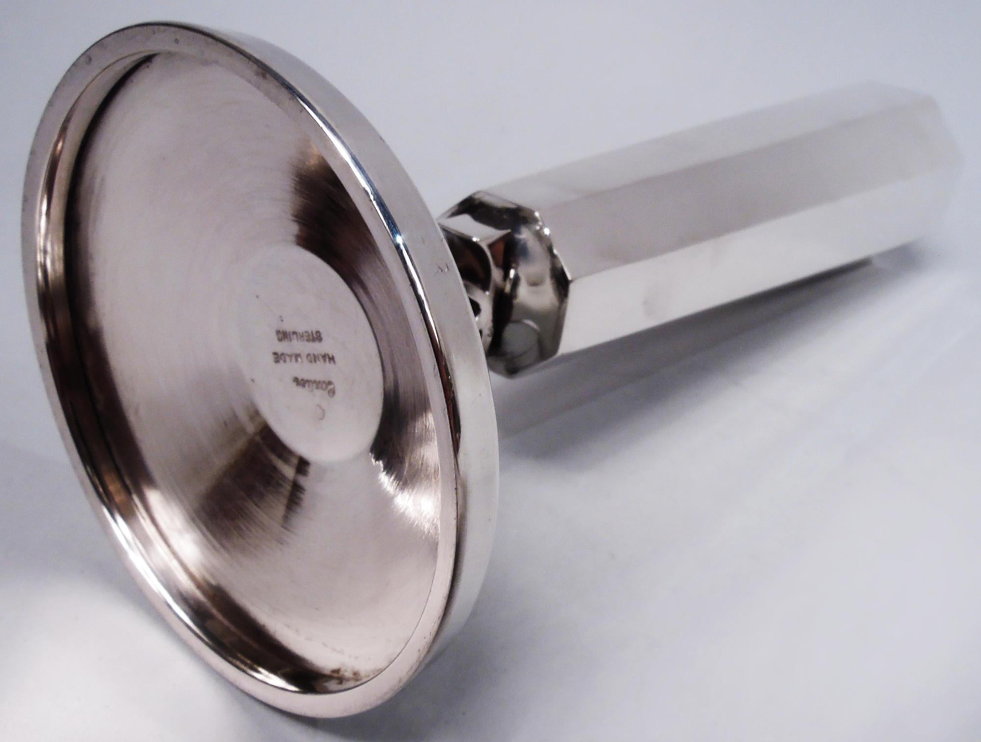 Contemporary Cartier American Modern Sterling Silver Vase