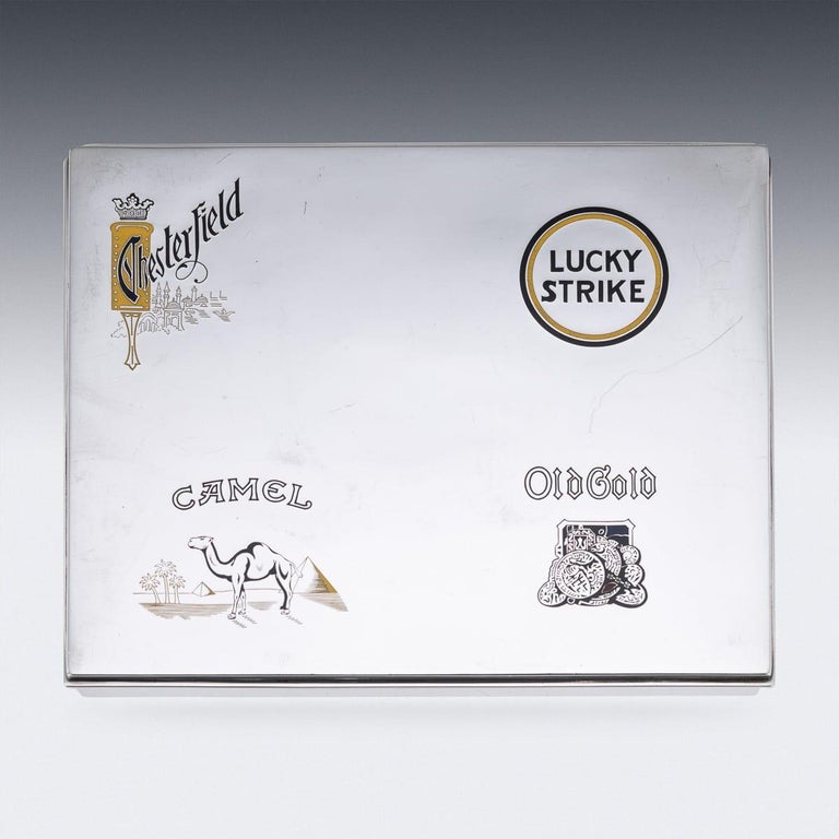 old cigarette boxes for sale Retro Cigarettes Case Alloy Frosted Cigaret Box Double Sided Metal Holder 20 Regular Cigarettes : Health & Household This is the compendium of cigarette packs that collectors have been waiting for Cartier American Solid Silver and