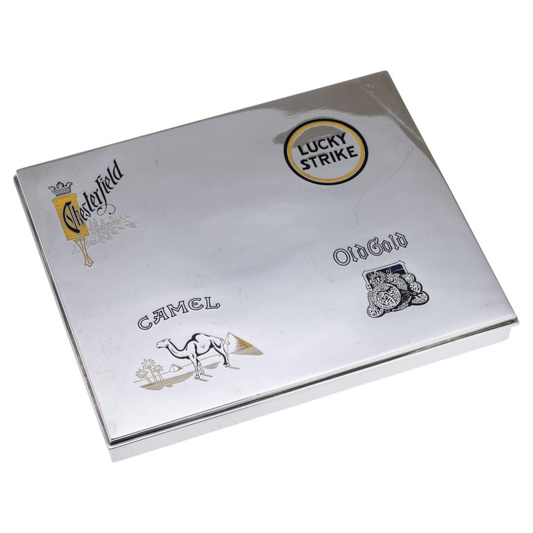 old cigarette boxes for sale TONKBEEY Men's Case with Gift Box 20pcs Vintage Metal Cigarette Box on This compendium is an excellent ground Vintage 1950s Cigarette Case Cigarette