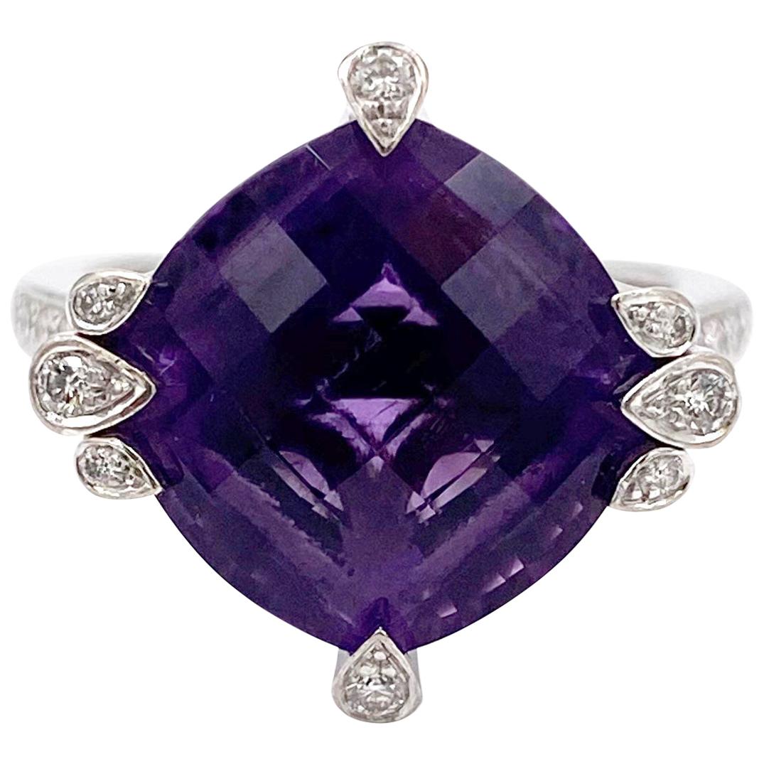 Cartier Amethyst Diamond Lotus Ring at 1stDibs | cartier amethyst ring,  cartier lotus ring, amethyst, sapphire, onyx and diamond cartier bandeau
