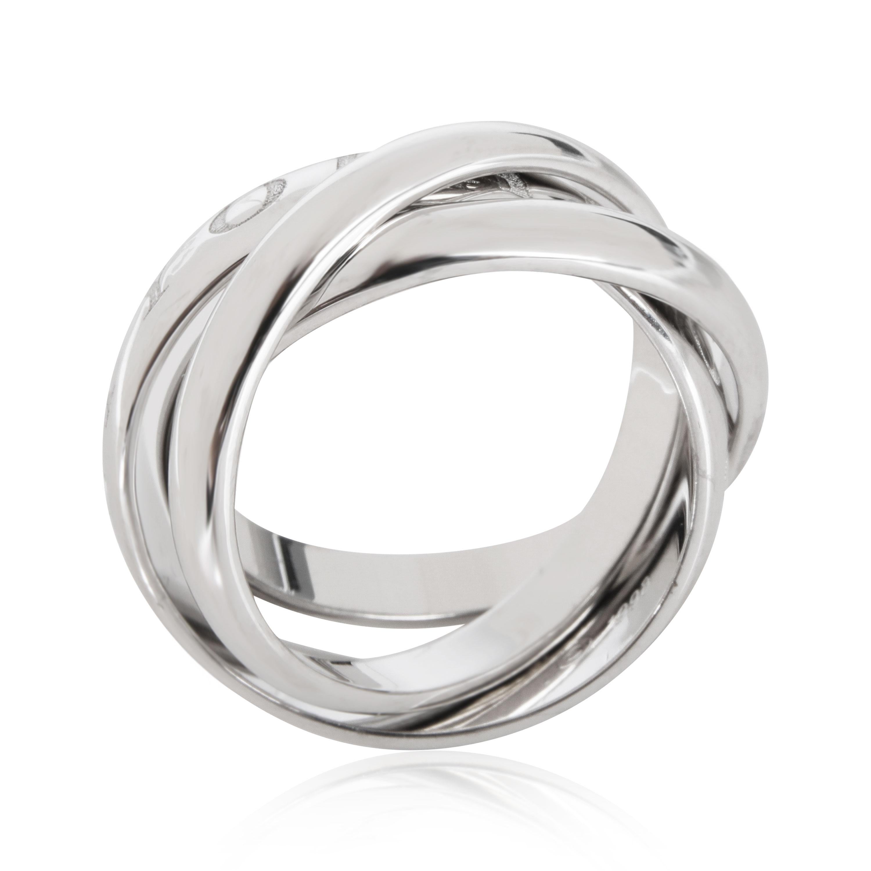 Cartier Amour Trinity Ring in 18k White Gold In Excellent Condition In New York, NY