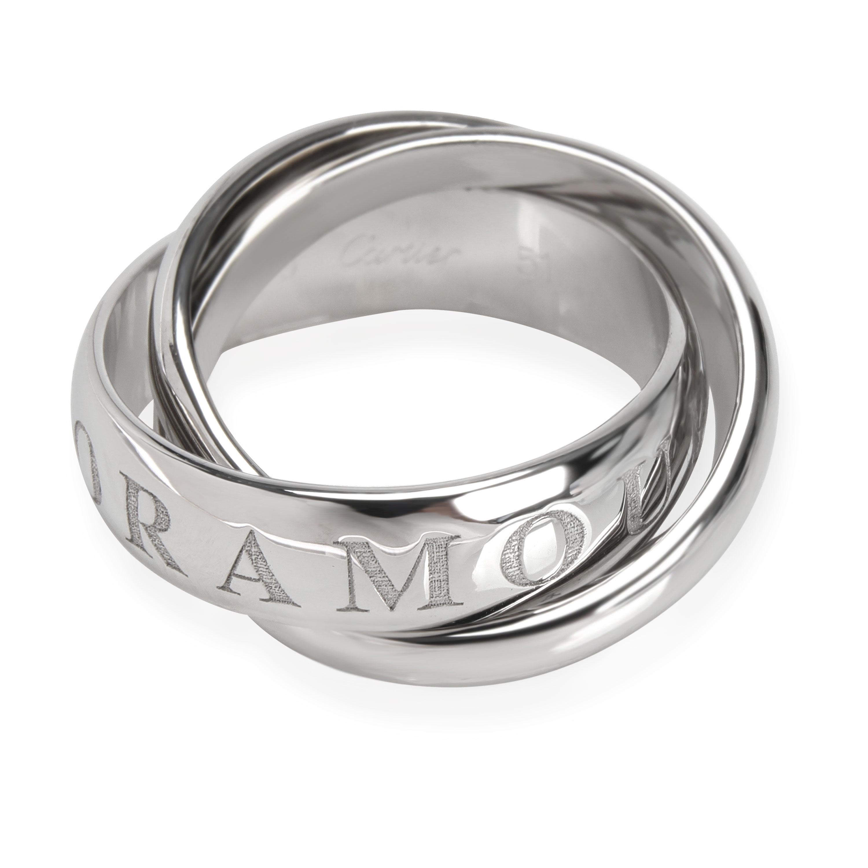 Women's or Men's Cartier Amour Trinity Ring in 18k White Gold