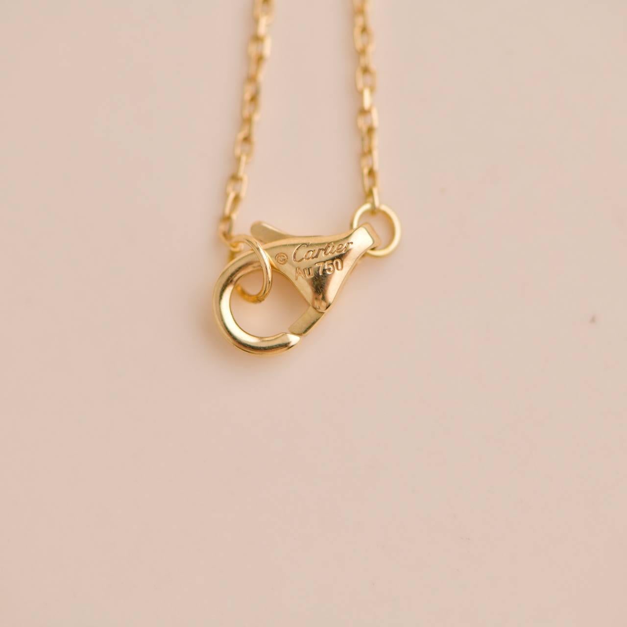 Cartier Amulette 18K Yellow Gold Lapis Lazuli Necklace XS Model 2