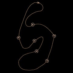 Cartier Amulette de Cartier 18 Karat Rose Gold Onyx and Diamond Necklace