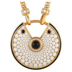 Cartier Amulette de Cartier 18K Yellow Gold 4.41 Ct Diamond Necklace