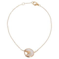 Cartier Amulette De Cartier 18K Yellow Gold & Mother of Pearl Bracelet XS