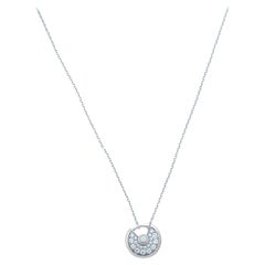 Cartier Amulette de Cartier Diamond 18K White Gold Pendant Necklace