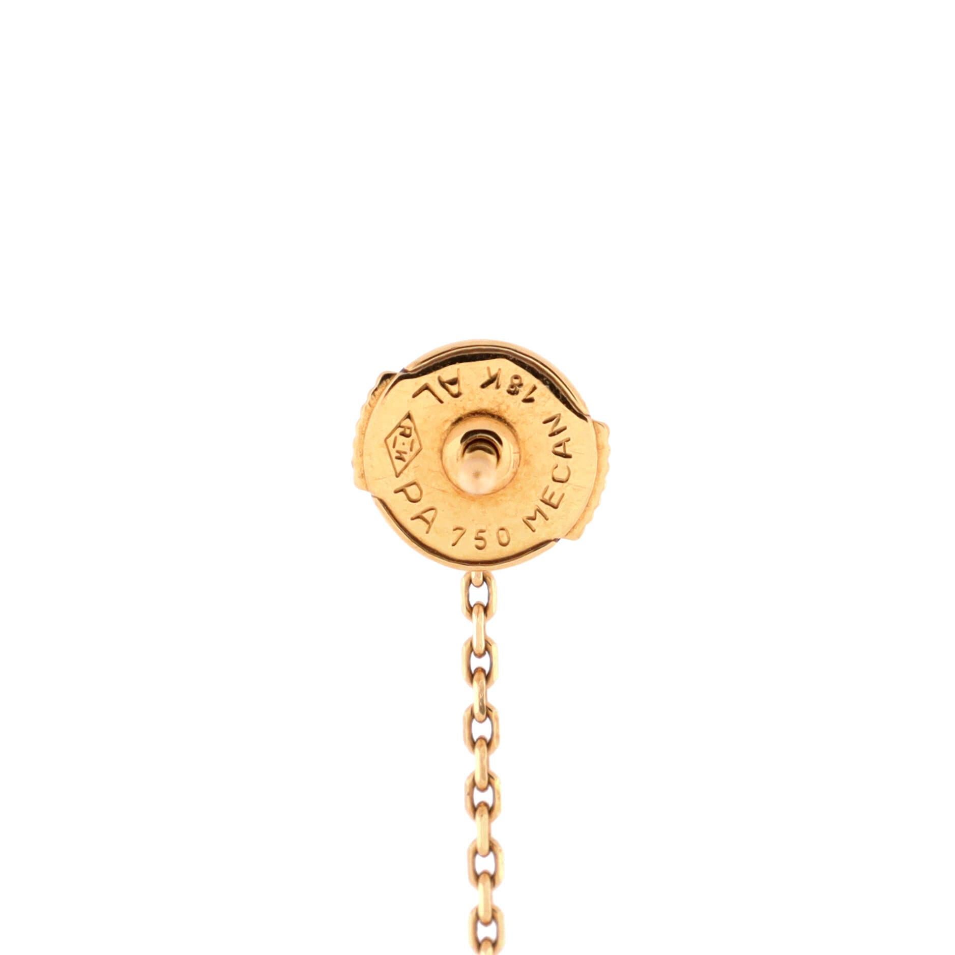 Cartier Amulette De Cartier Drop Dangle Earrings 18k Yellow Gold with Mother 1