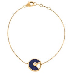 Cartier Amulette de Cartier Lapis Lazuli Diamond 18K Yellow Gold Bracelet