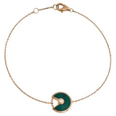 Cartier Bracelet Amulette De Cartier Amulette en or rose 18 carats avec malachite et diamants XS