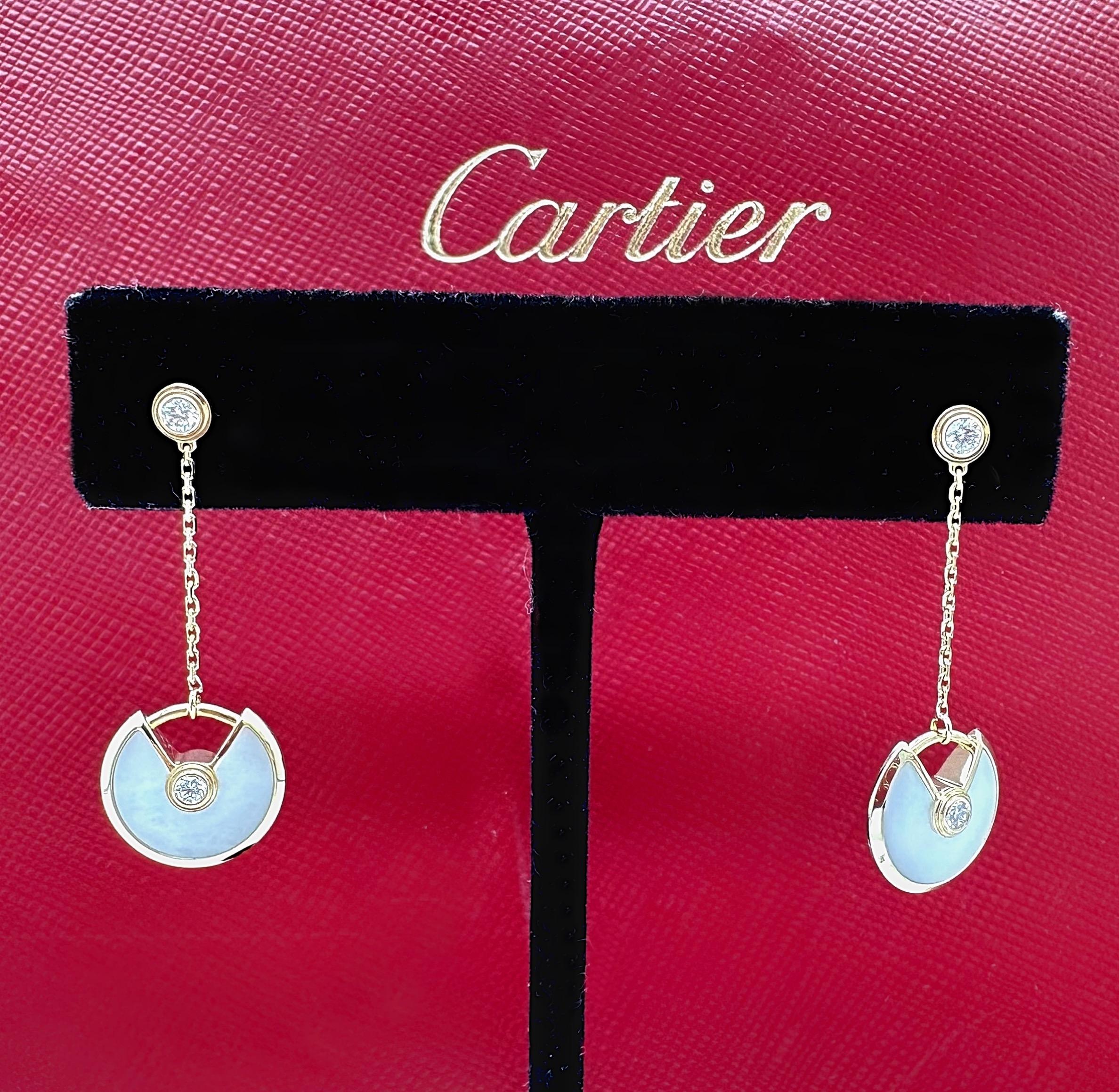 cartier amulette earrings