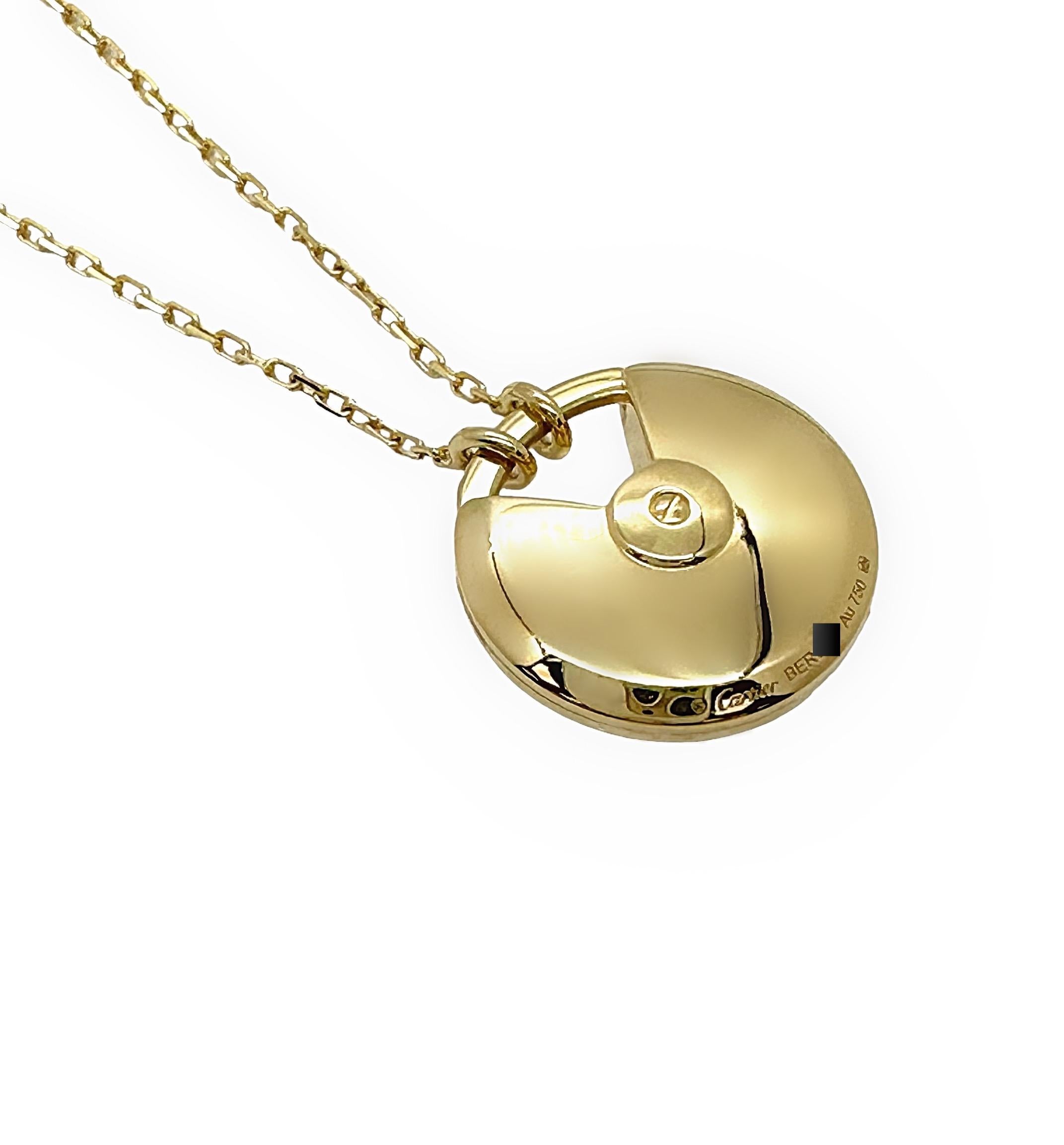 CARTIER Amulette de Cartier Mother 0f Perlen- und Diamant-Halskette aus 18kt YG 8