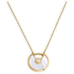 Cartier Amulette de Cartier Mother of Pearl Diamond 18k Pendant Necklace