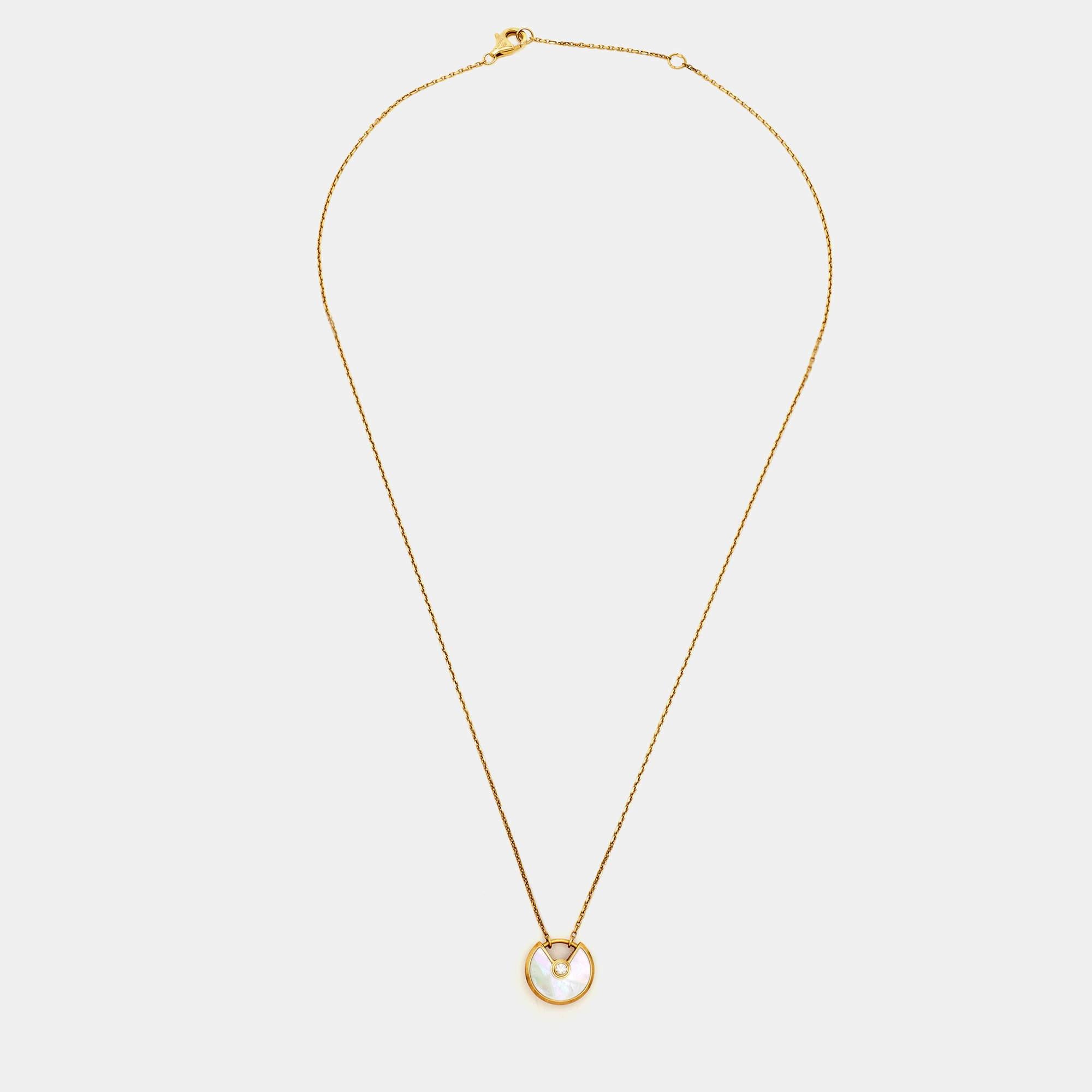 Elevate your elegance with this Cartier necklace. Exquisite craftsmanship meets timeless design in this stunning piece, an embodiment of luxury and sophistication that complements every neckline.

