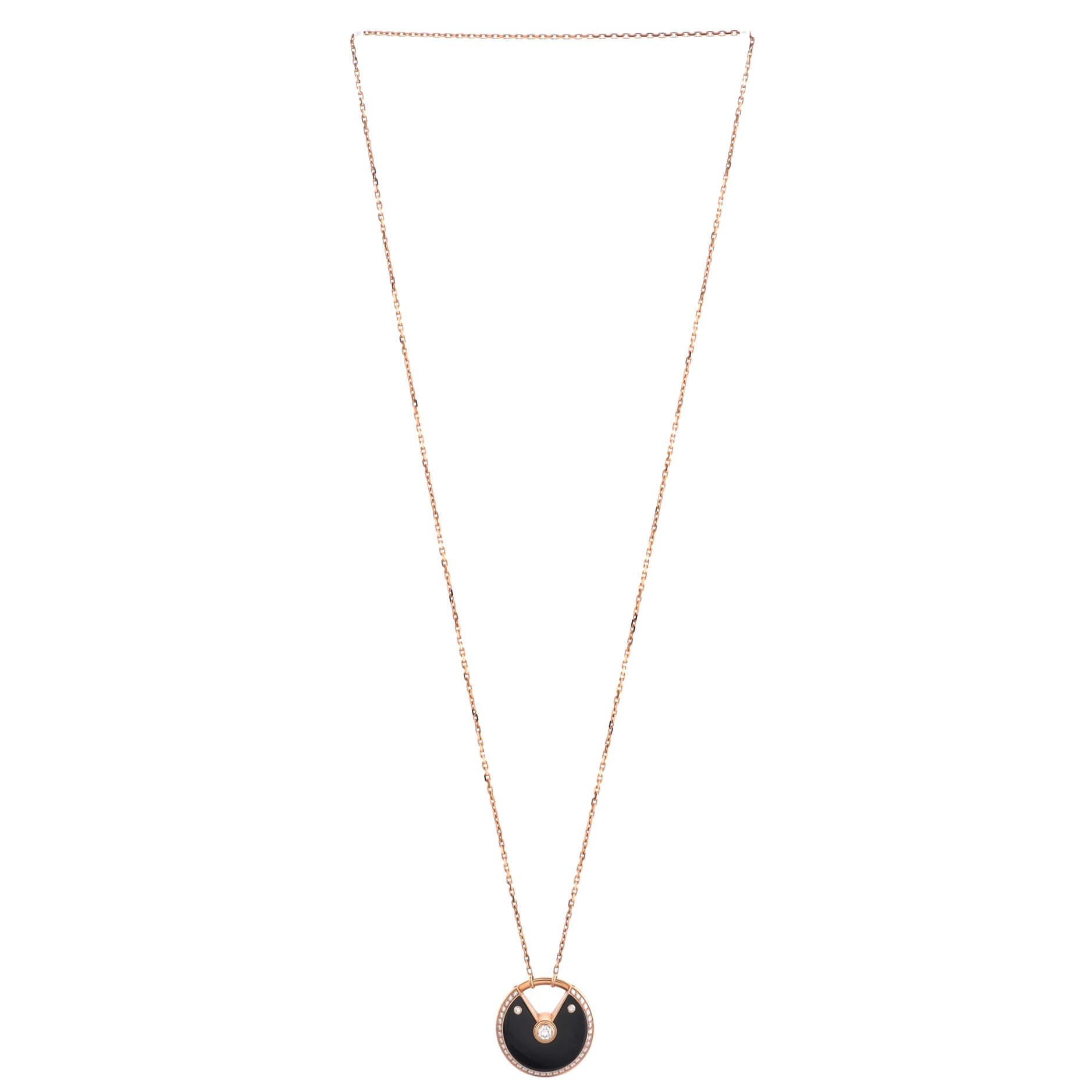 cartier onyx necklace