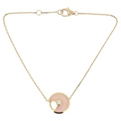 Cartier Amulette de Cartier Armband mit rosa Opal und Diamanten