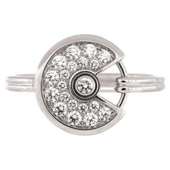 Cartier Amulette De Cartier Ring 18k White Gold and Diamonds