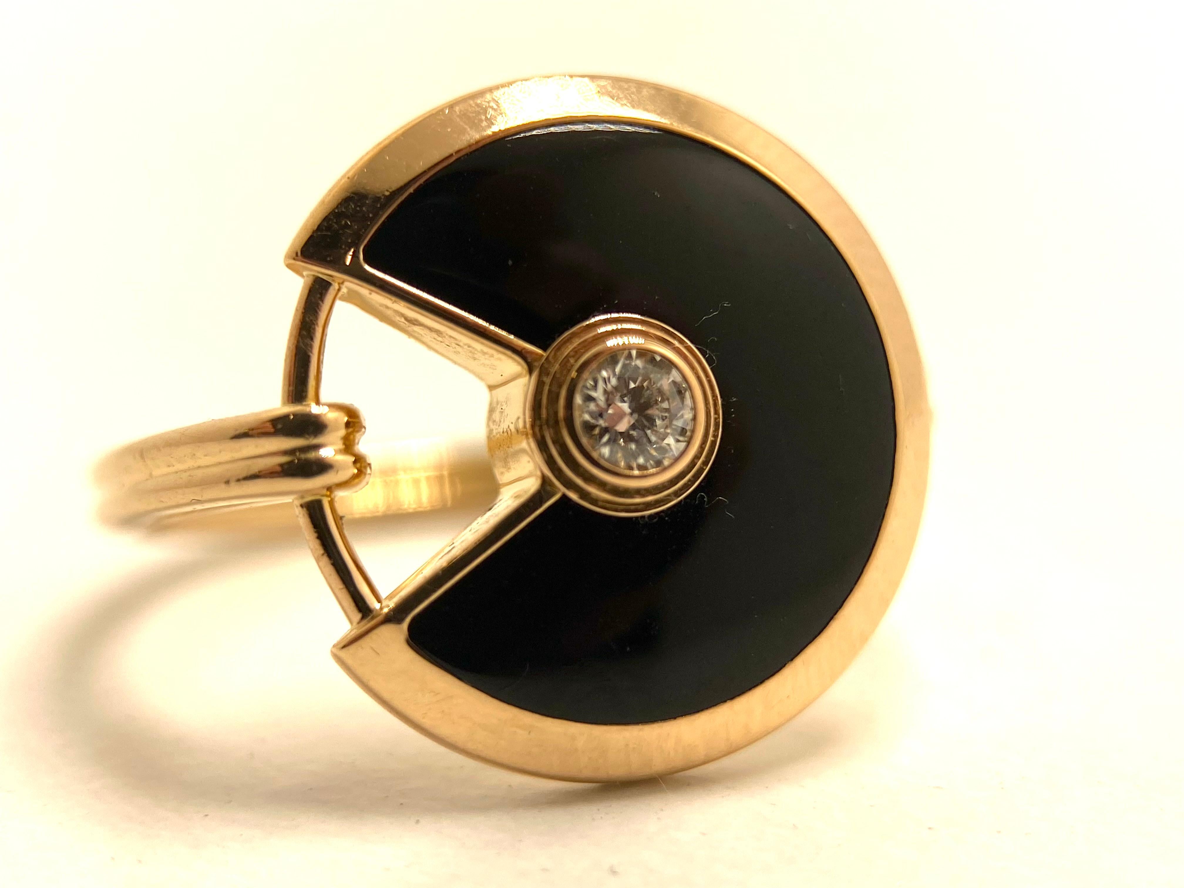 Cartier Amulette de Cartier Ring in 18K  Rose Gold – Size 18, 5.96g in vendita 5