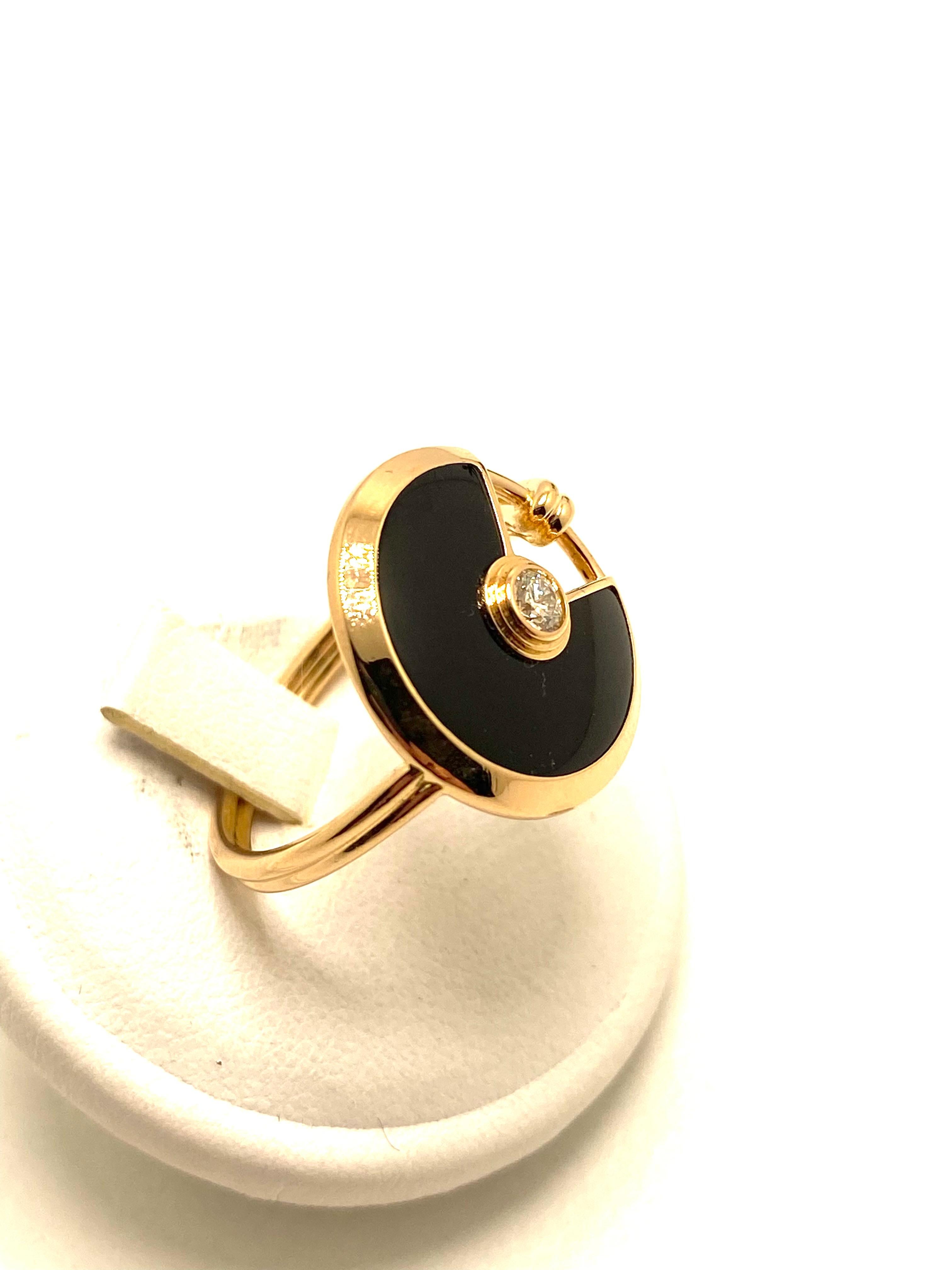 Cartier Amulette de Cartier Ring in 18K  Rose Gold – Size 18, 5.96g in vendita 2