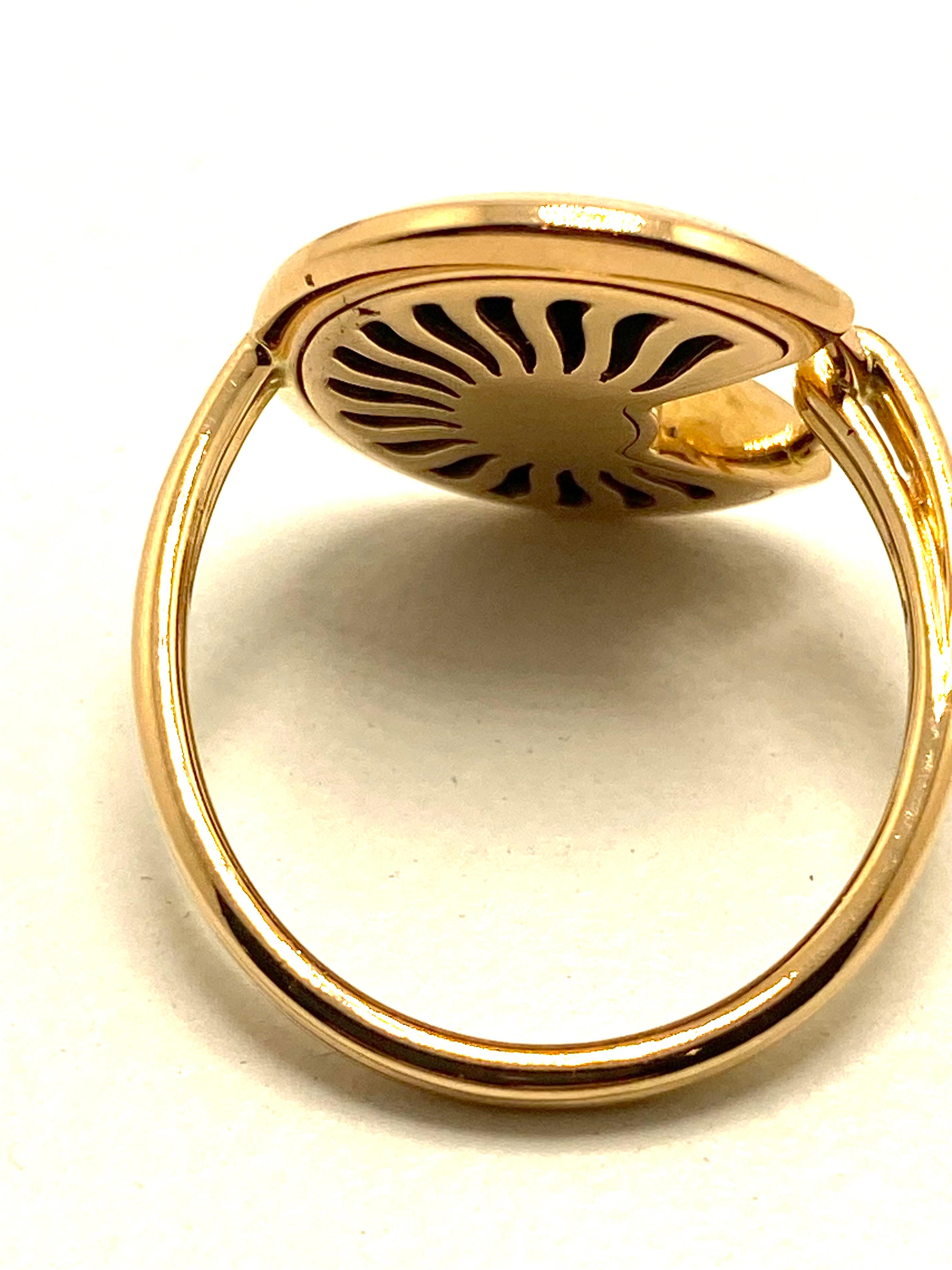 Cartier Amulette de Cartier Ring in 18K  Rose Gold – Size 18, 5.96g in vendita 3