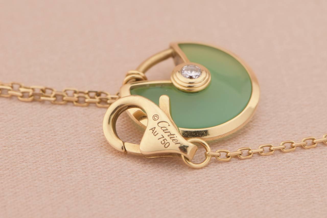 Cartier Amulette de Cartier with Green Chalcedony Pendant 3