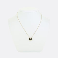 Cartier Amulette Onyx and Diamond Pendant Necklace