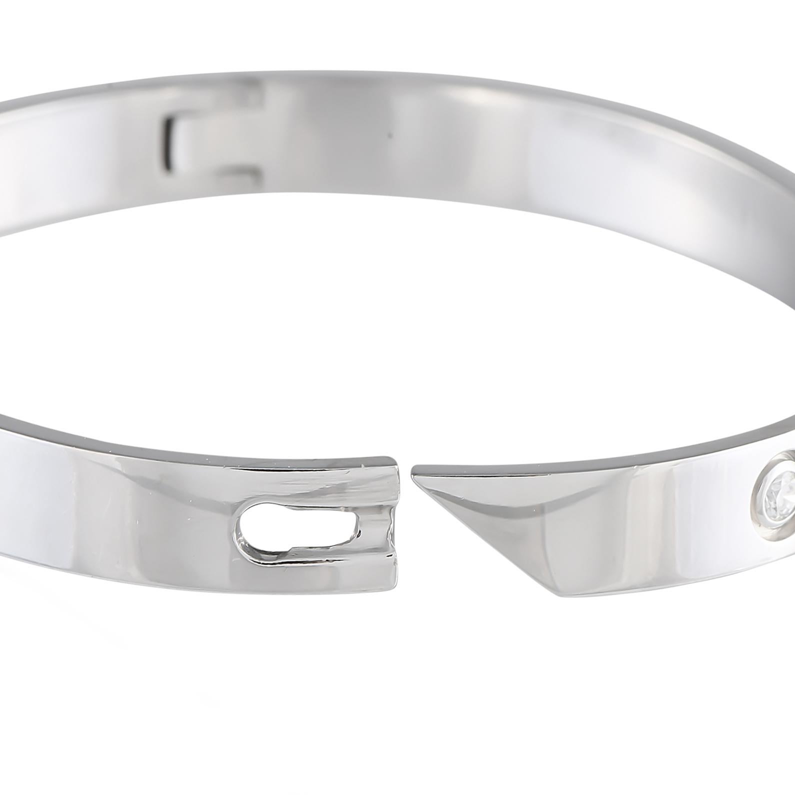 Pulsera Aniversario Cartier Oro Blanco 18K Talla 17 en Excelente estado para la venta en Southampton, PA