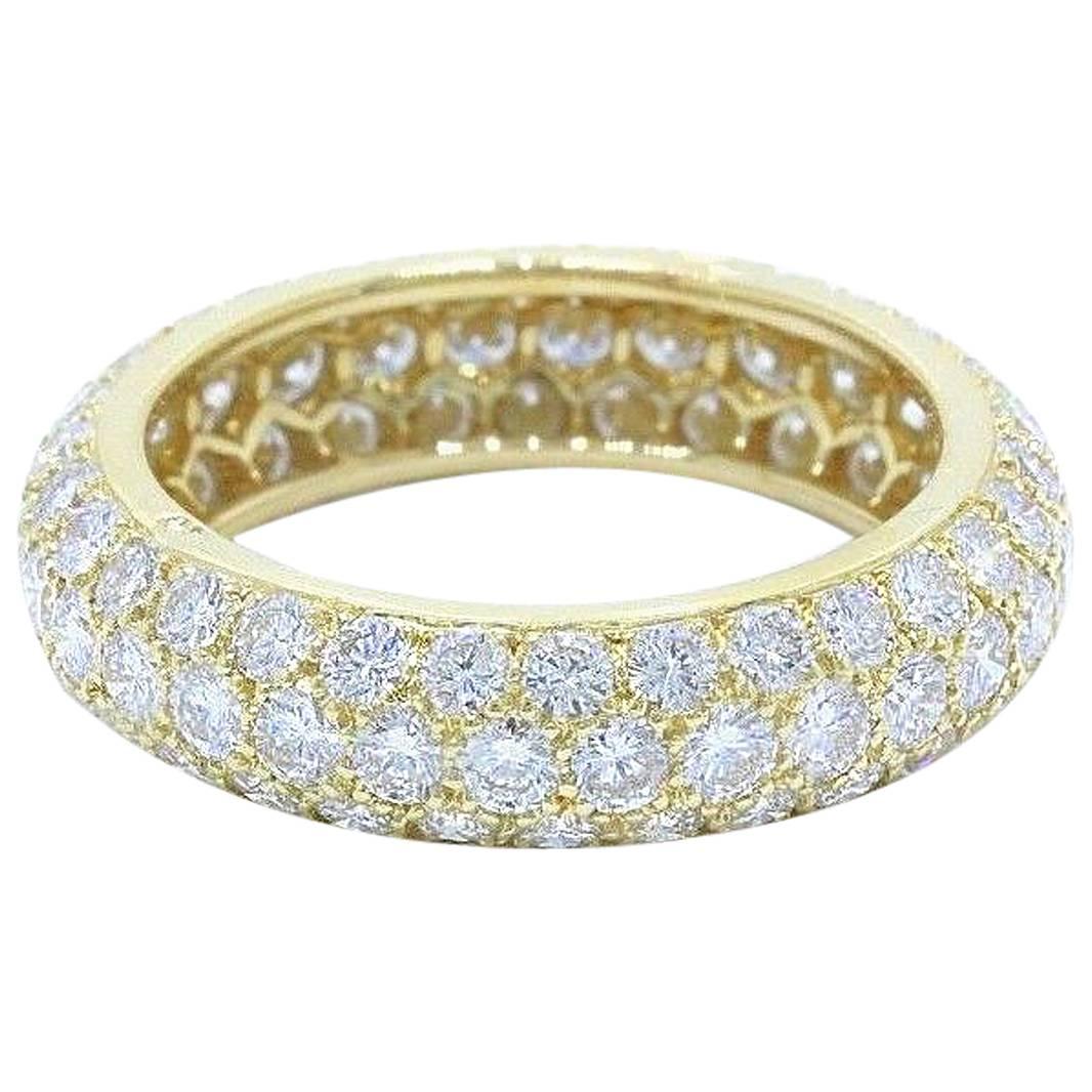 Cartier Anniversary 2.13 TCW Diamond Band Ring 18K Yellow Gold w/ Box 
Papers