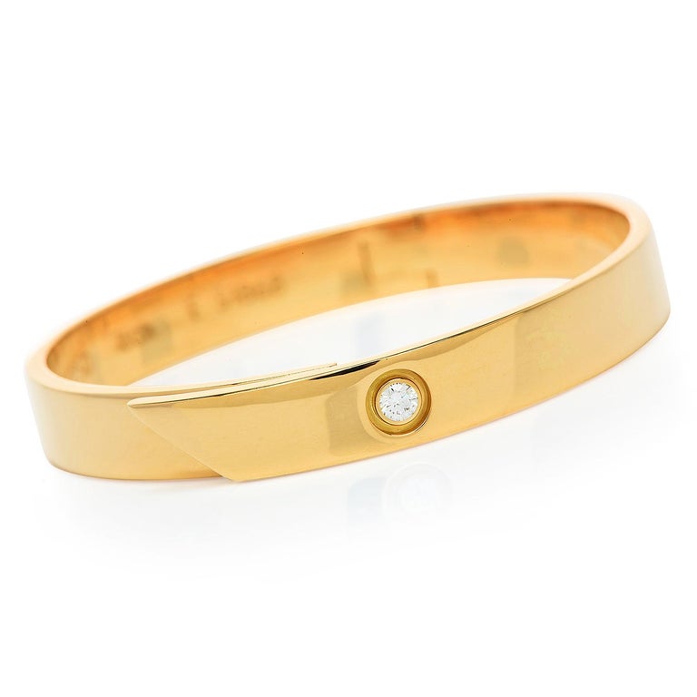 Cartier Anniversary Diamond 18K Gold Bangle Vintage 1997 Bracelet For