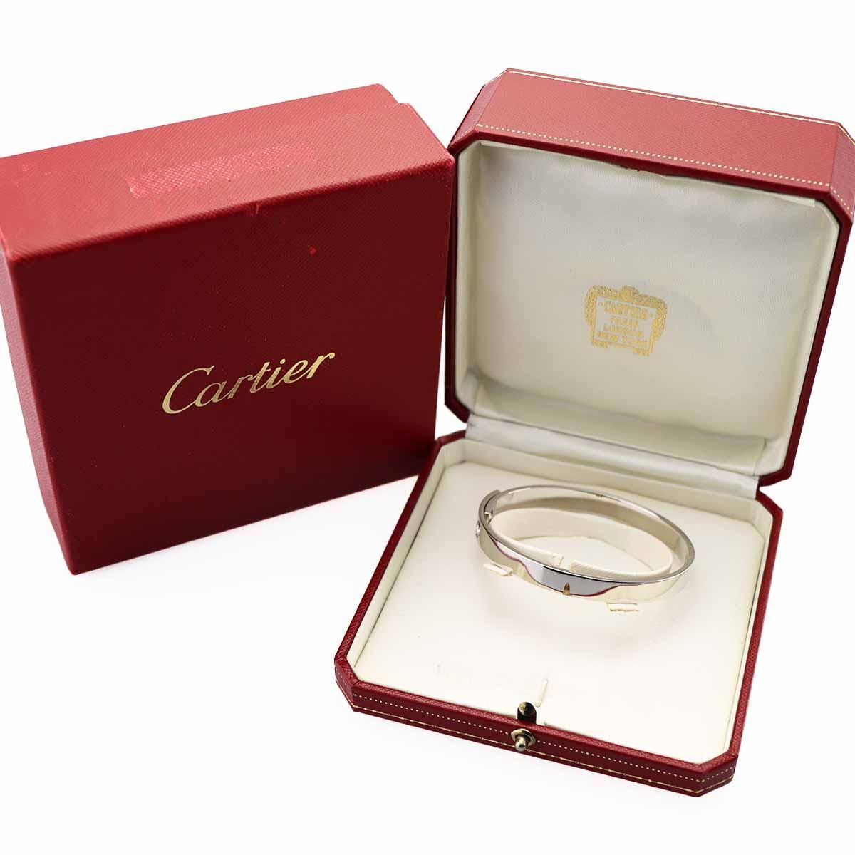 Cartier Anniversary Diamond Bracelet 18 Karat White Gold In Good Condition For Sale In Tokyo, JP