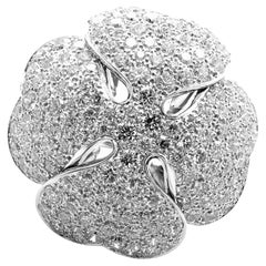 Cartier Anniversary Edition Diamond Pave Clover White Gold Cocktail Ring