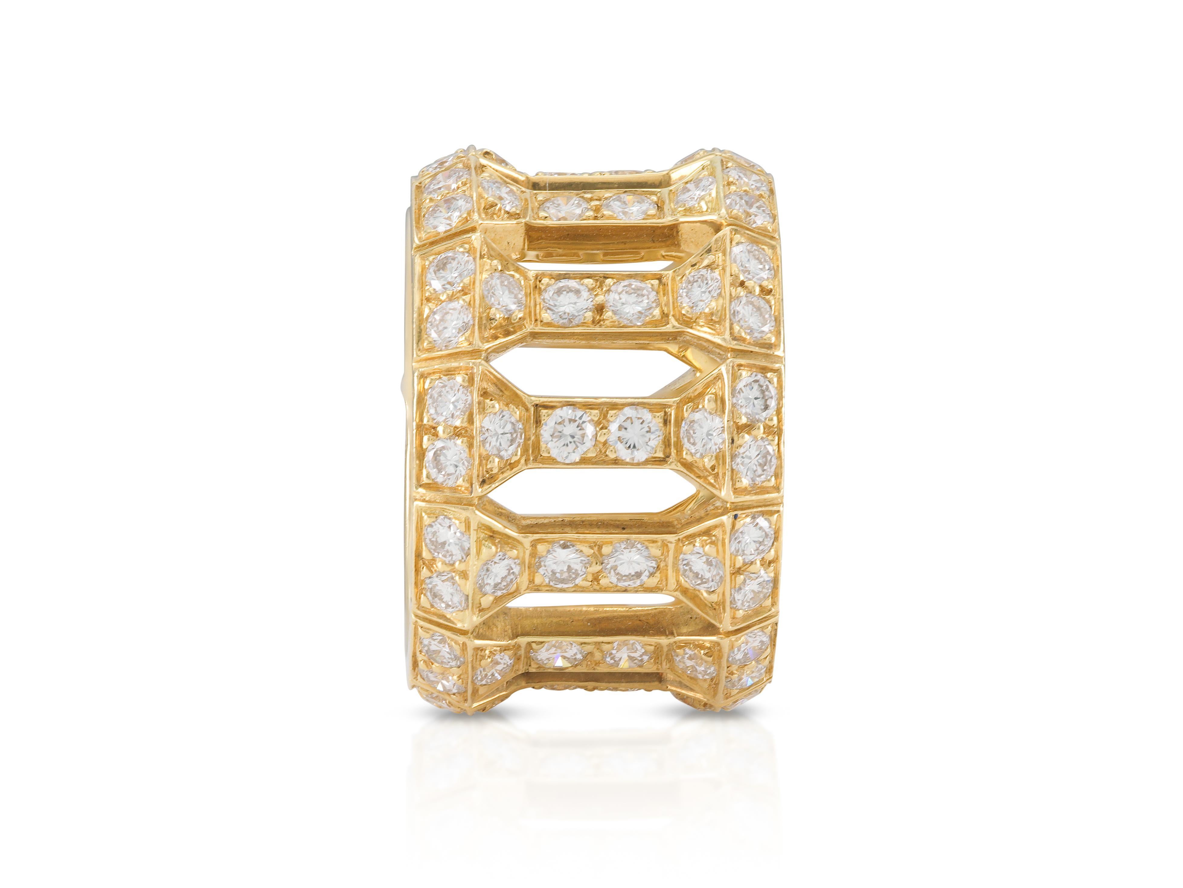 Round Cut Cartier Antalia Ring with Diamonds For Sale