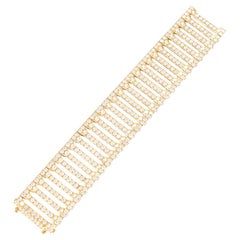 Retro Cartier 'Anthalia' Yellow Gold Diamond Bracelet